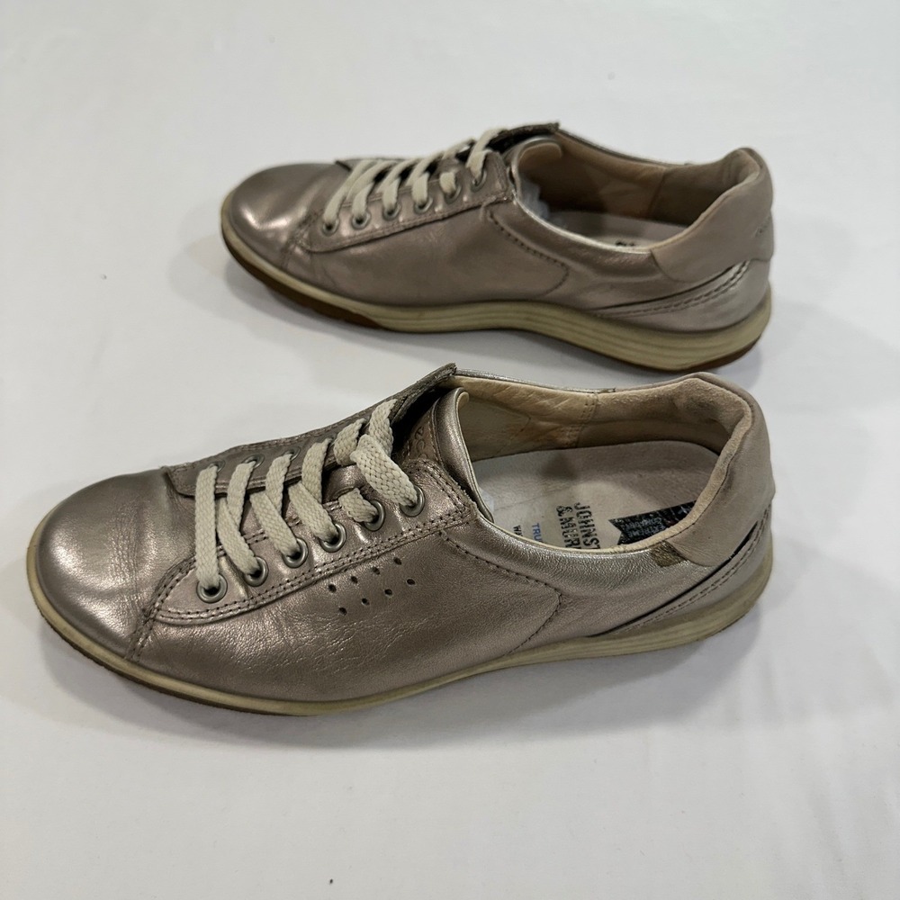 ECCO Soft 7 Sneaker‎ Women 38 Metallic Pewter Waterproof XC4 TruFoam | Casual